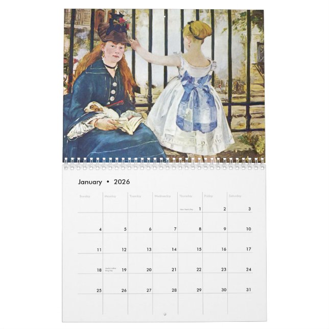Calendário da arte 2013 de Manet (Jan 2026)