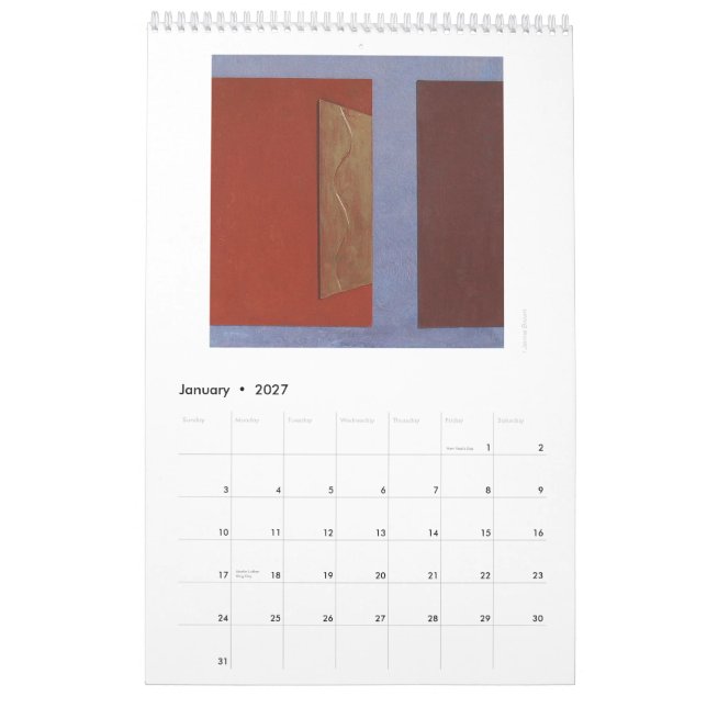 Calendário da arte abstracta (Jan 2027)