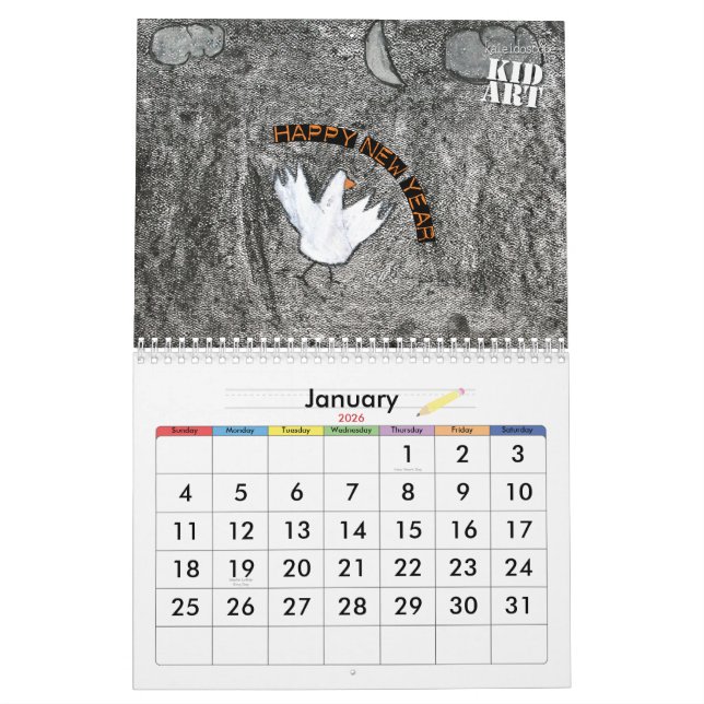 Calendário da arte de 2010 miúdos (Jan 2026)