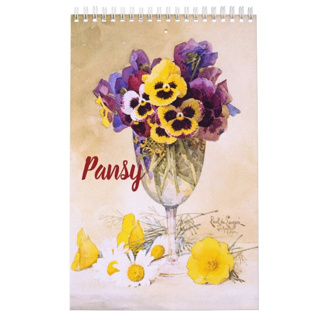 Calendário da arte do amor perfeito (11" x 7") (Capa)
