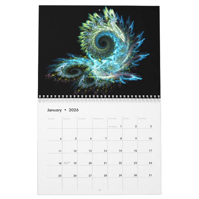 Calendário da arte do Fractal (Jan 2026)
