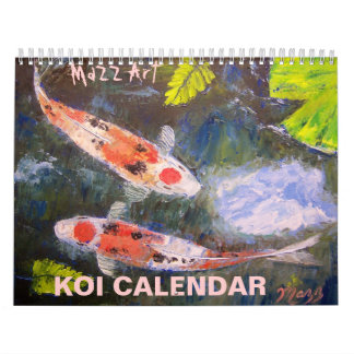 Calendário da arte dos peixes de Koi