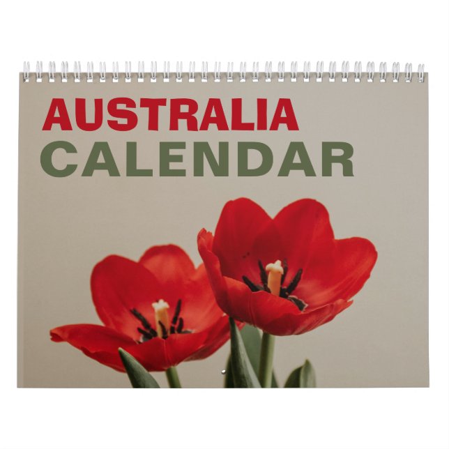Calendário da Austrália com feriados australianos  (Capa)