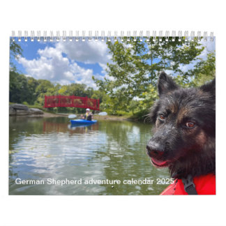 Calendário da aventura do german shepherd 2025
