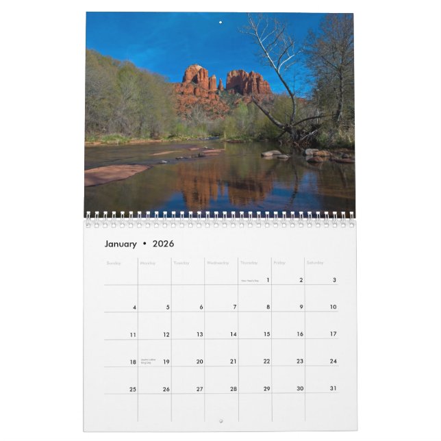 Calendário da beleza 2014 de Sedona (Jan 2026)
