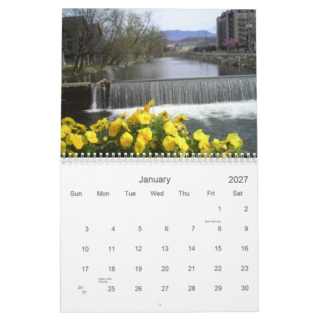 Calendário da beleza das naturezas (Jan 2027)
