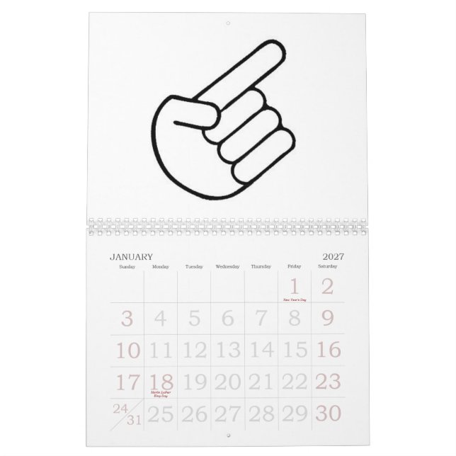 CALENDÁRIO DA CARTA DO PRAZER (Jan 2027)
