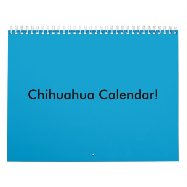 Calendário da chihuahua! (Capa)