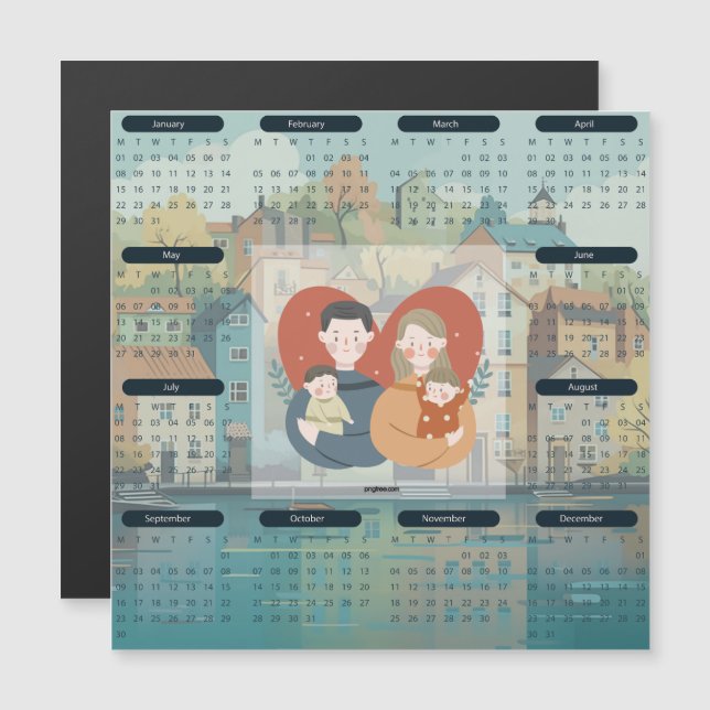 Calendário da Cidade do Mar de 2024 (Frente/Verso)