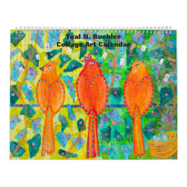 Calendário da colagem da arte