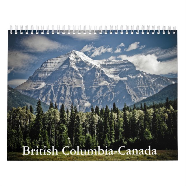 Calendário da Colúmbia Britânica - Canadá (Capa)
