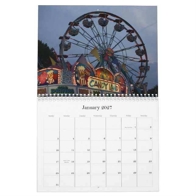 Calendário da costa 2011 de New-jersey (Jan 2027)