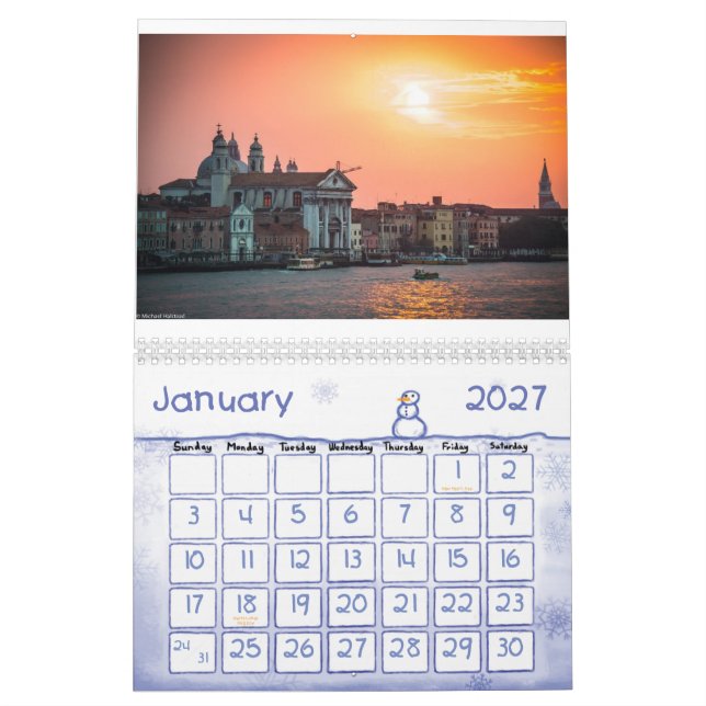 Calendário da foto de 2014 paisagens (Jan 2027)