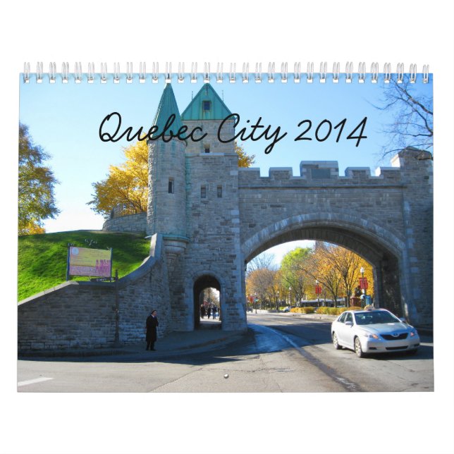Calendário da foto do viagem de Cidade de Quebec (Capa)