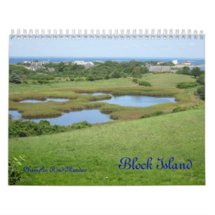 Calendário da fotografia da ilha de bloco