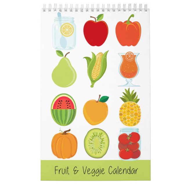Calendário da fruta & do vegetariano (Capa)