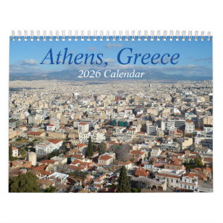 Calendário da Grécia de Atenas de 2026
