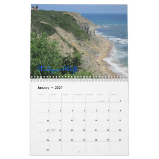 Calendário da ilha de bloco