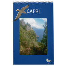 Calendário da Ilha de Capri Wall