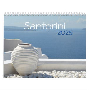 Calendário da Ilha Grega Santorini 2025