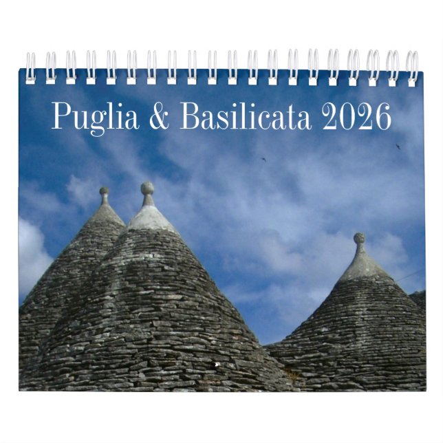 Calendário da Itália 2026 - Puglia & Basilicata (Capa)