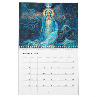 Calendário da Mãe Bendita Maria de imagens Católic