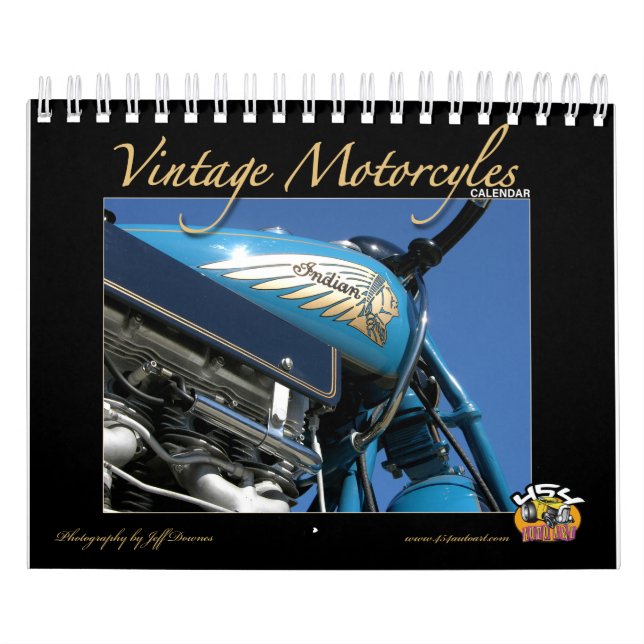 Calendário da motocicleta do vintage (Capa)