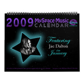 CALENDÁRIO da MÚSICA de 2009 MYSPACE que