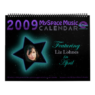 CALENDÁRIO da MÚSICA de 2009 MYSPACE que
