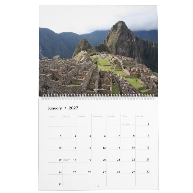 Calendário da natureza de Peru (Jan 2027)