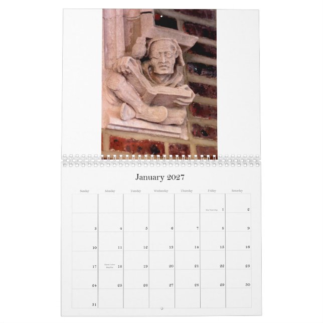 Calendário da Nova Iorque da opinião V do olho (Jan 2027)