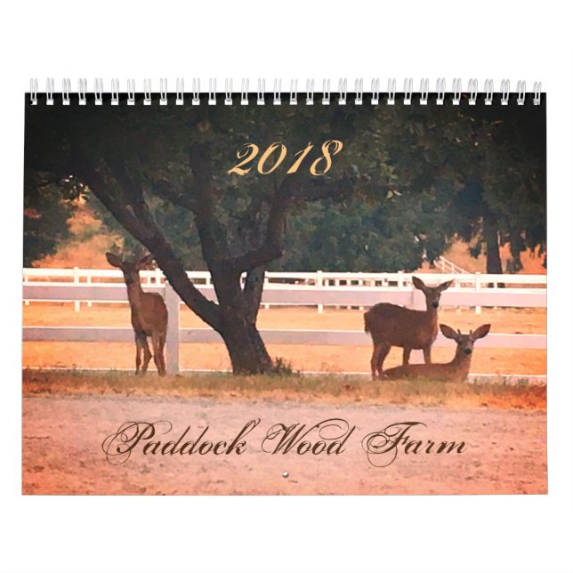 Calendário da Paddock Wood Farm 2018 (Capa)