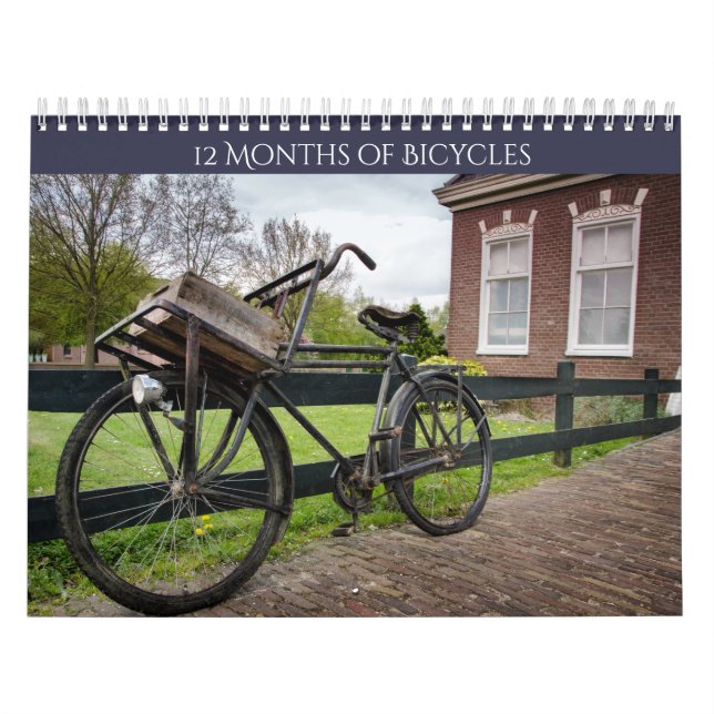 Calendário da página do amante dois da bicicleta (Capa)