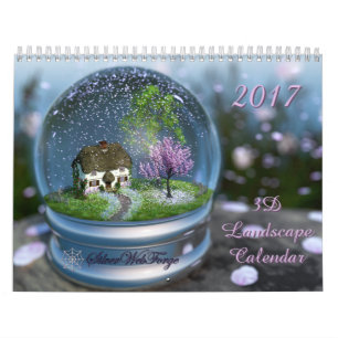 calendário da paisagem 2017 3D