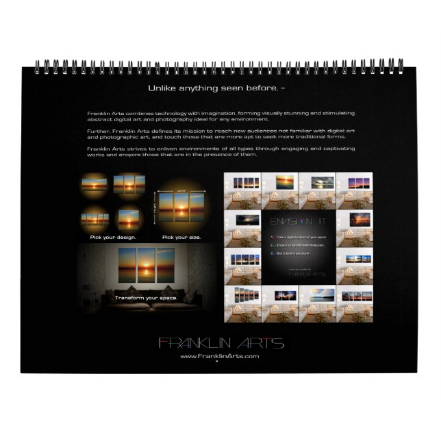 Calendário da paisagem 2017 & do Seascape - artes (Verso)