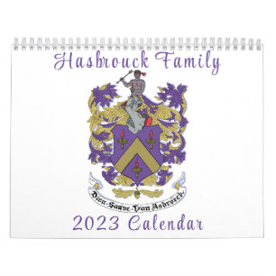 Calendário da Parede da Família Hasbrouck 2023