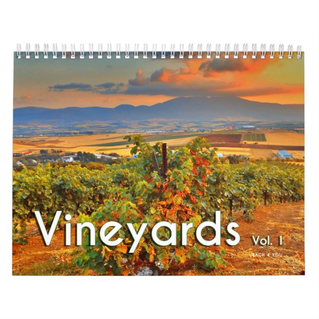 Calendário Da Parede De Vinhos - Vinyards, Vol.1 (Capa)