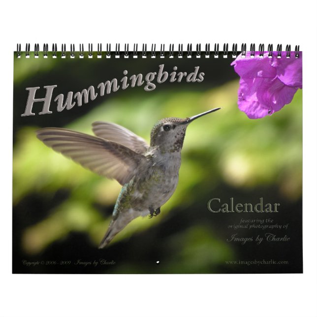 Calendário da Parede do Hummingbird (Capa)