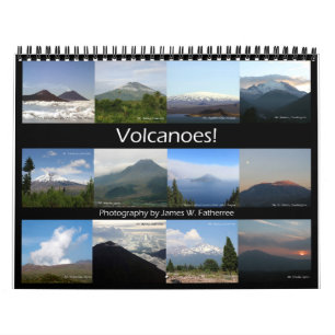 Calendário da Parede dos Vulcões por J.W. Pai.