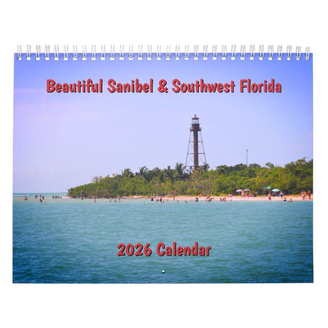 Calendário da Parede Sanibel & Southwest da Flórid (Capa)