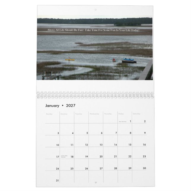 Calendário da praia do insensatez (Jan 2027)