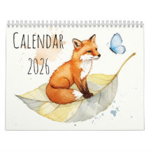 Calendário da Raposa e uma borboleta