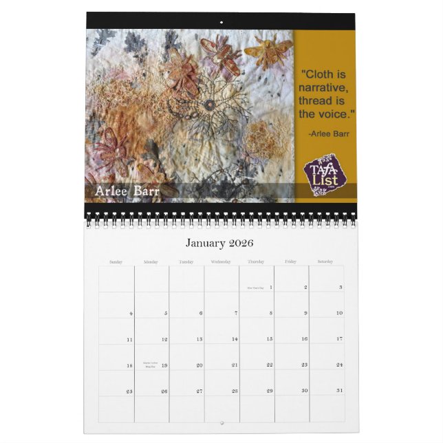 Calendário da TAFA 2013: Momentos de uso (Jan 2026)