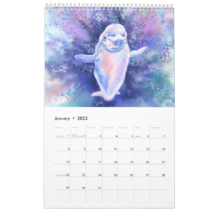 Calendário da Vida Subaquática Pintura Mundo Marav