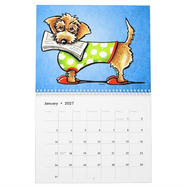 Calendário Dachshills Off-Leash Art™ Vol 1 (Jan 2027)