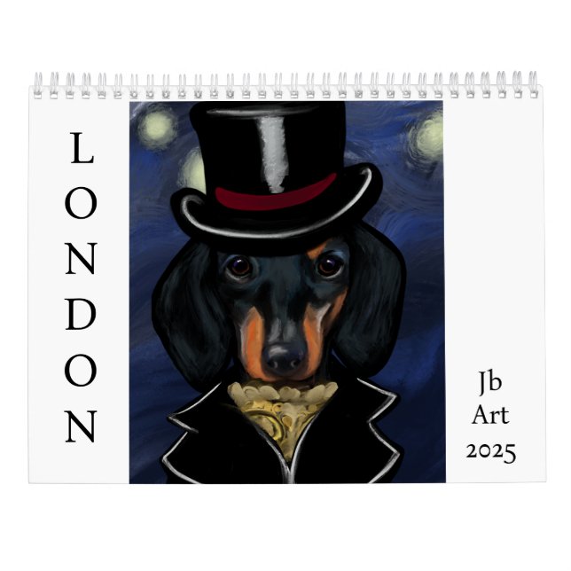 Calendário Dachshund (Verso)