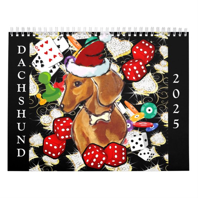 Calendário Dachshund Vermelho   (Capa)