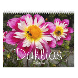 Calendário Dahlias Floral Colorida