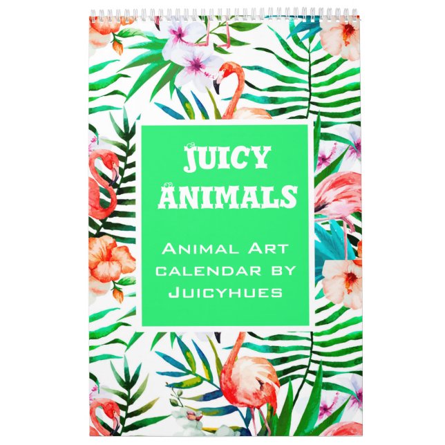 Calendário Dama de amante de os animais de menina de animais  (Capa)