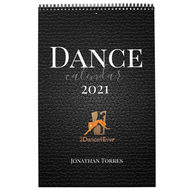 Calendário Dance Cotação Black Leather Image, Logo e Nome (Capa)